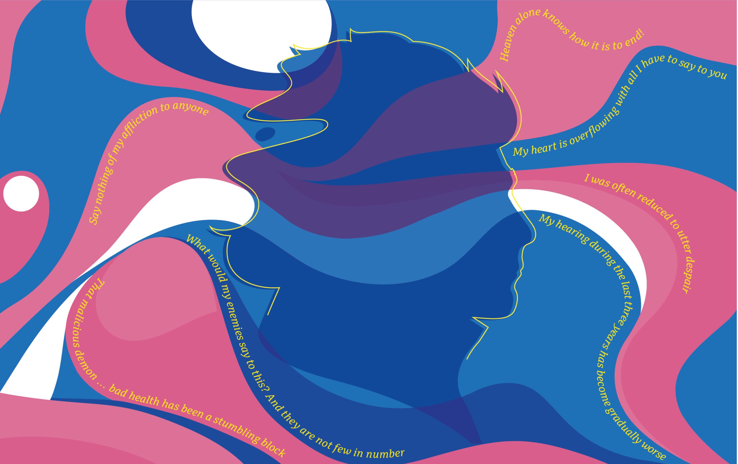 Swirling Beethoven illustration